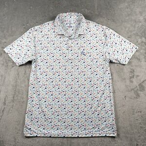 Rhoback The Big Foot Dino Jurassic Golf Polo Mens Size M Performance Shirt